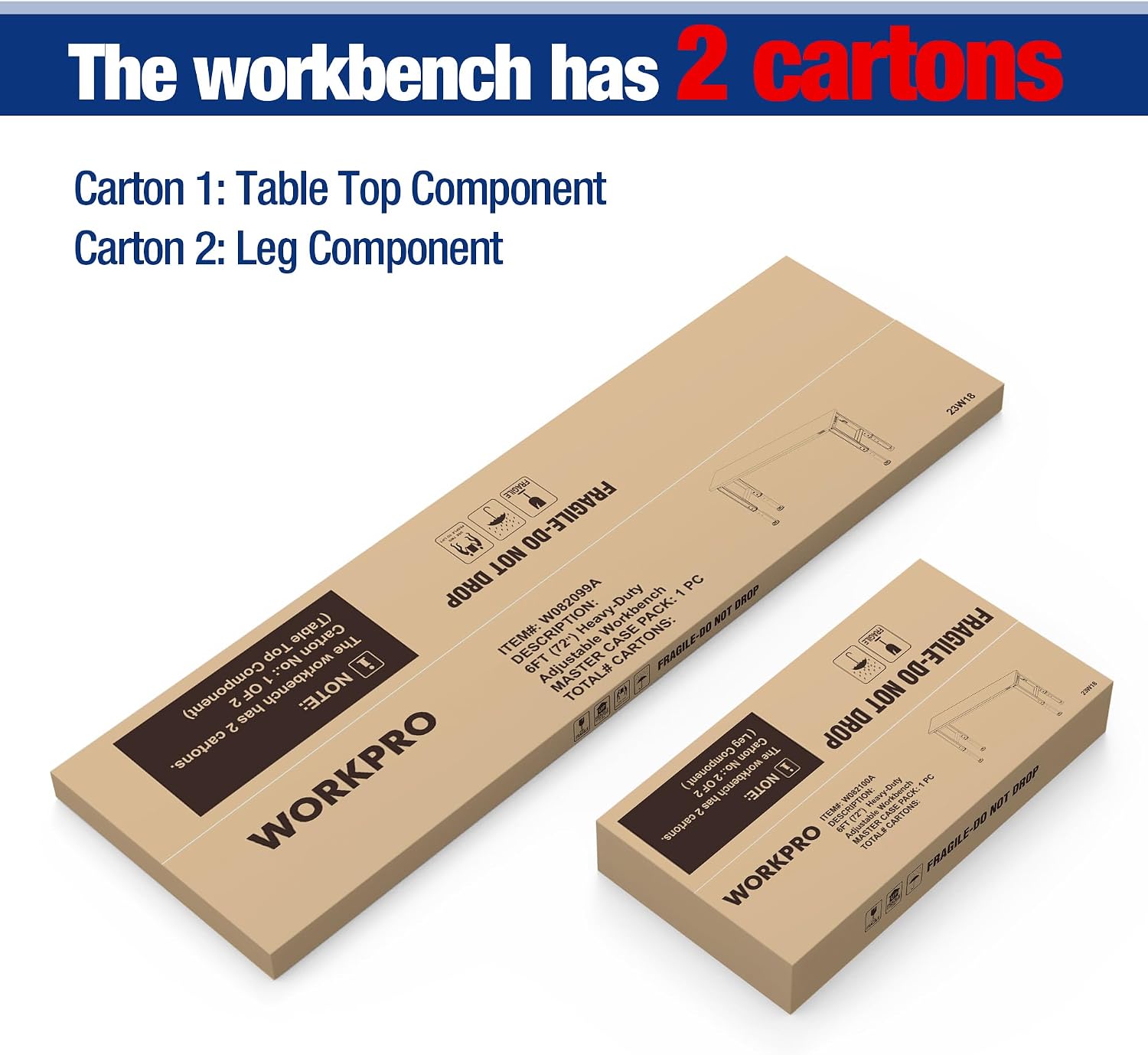 WORKPRO 72' Adjustable Workbench, 3000 LBS Load Capacity Hardwood Garage Workbench with Power Outlets, Rubberwood Top Heavy-Duty Workstation for Workshop, Garage, Home