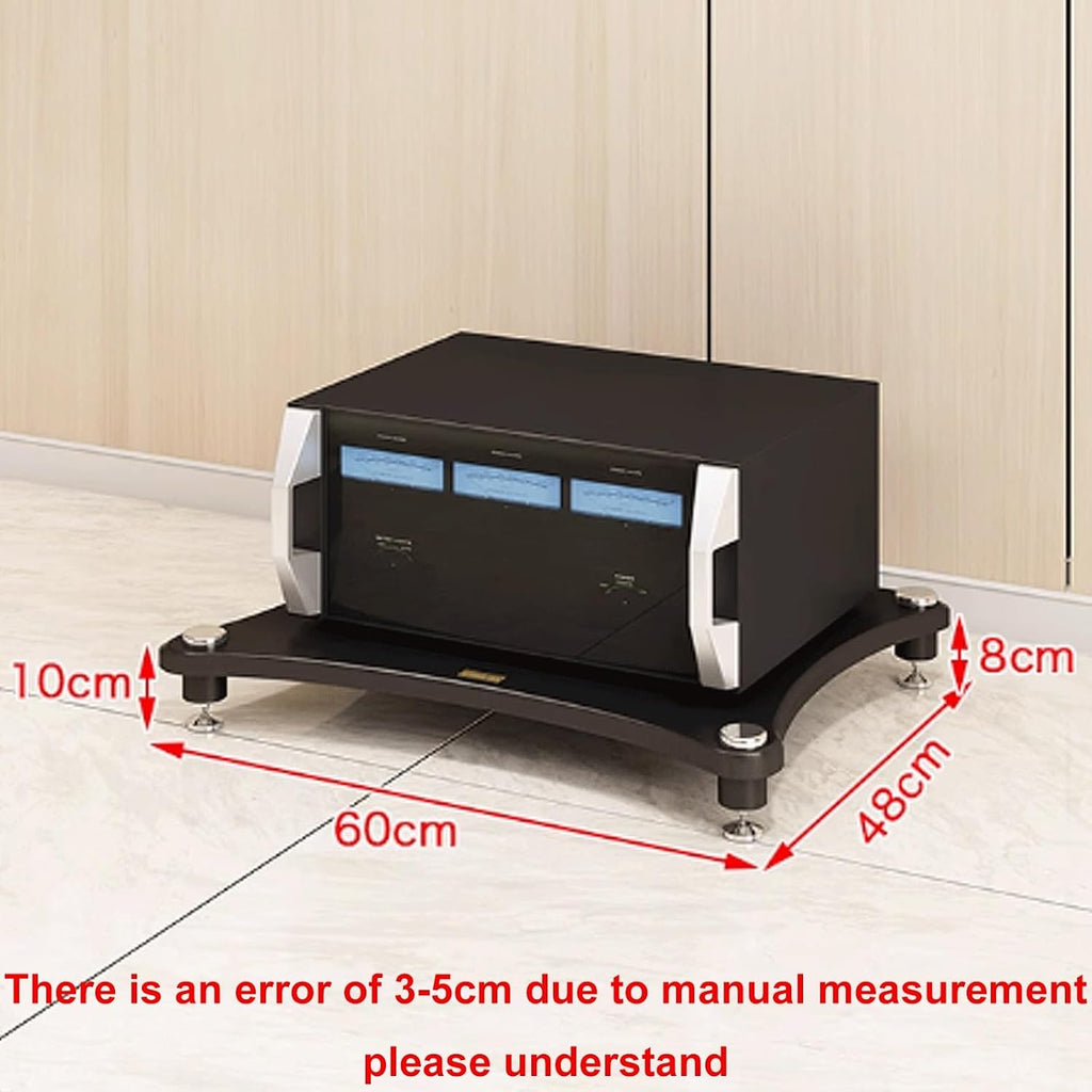 Audio Storage Rack, Media Stand, Audio Rack Stand, Audio Rack Tower Heavy Duty For Audio Equipments 4 Sizes 2 Colors,Black1 Layer