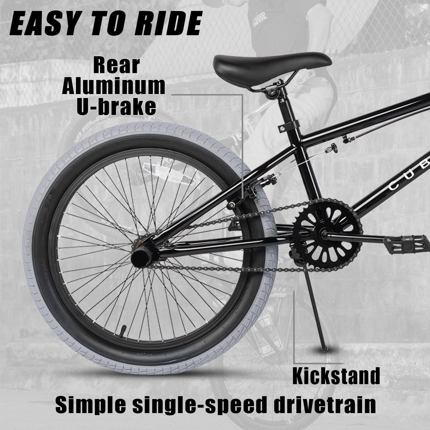 cubsala Freestyle BMX Bike, 18 20 Inch Kids Bicycle for 5-13 Years Old Kids and Beginner Level Rider, Multiple Colors
