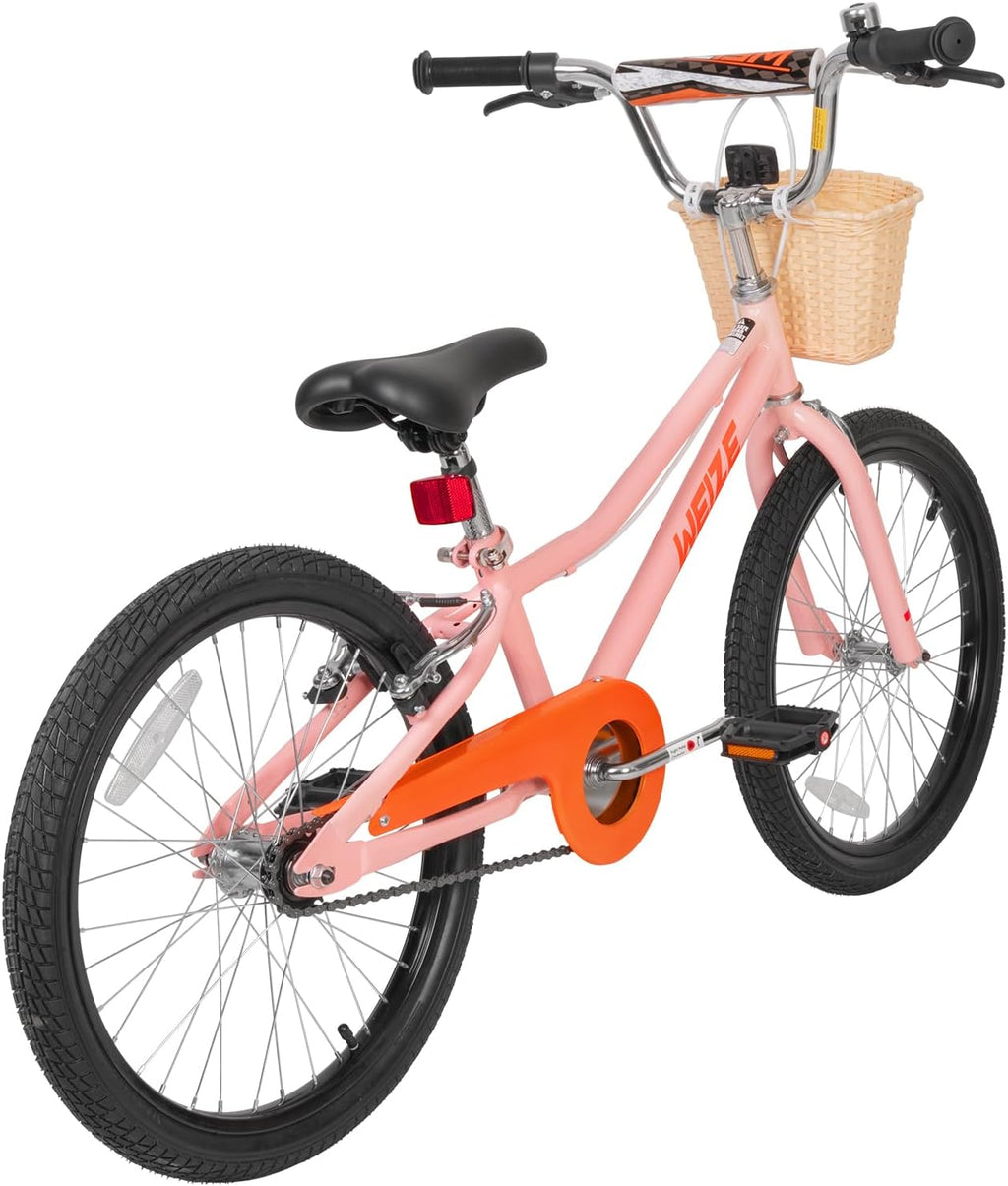 WEIZE Kids Bike, Children Bicycle for Boys & Girls Ages 4-12 Years Old, Rider Height 41-62 Inch, Adjustable Seat & Handlebars, Coaster Brake, Multiple Color Options