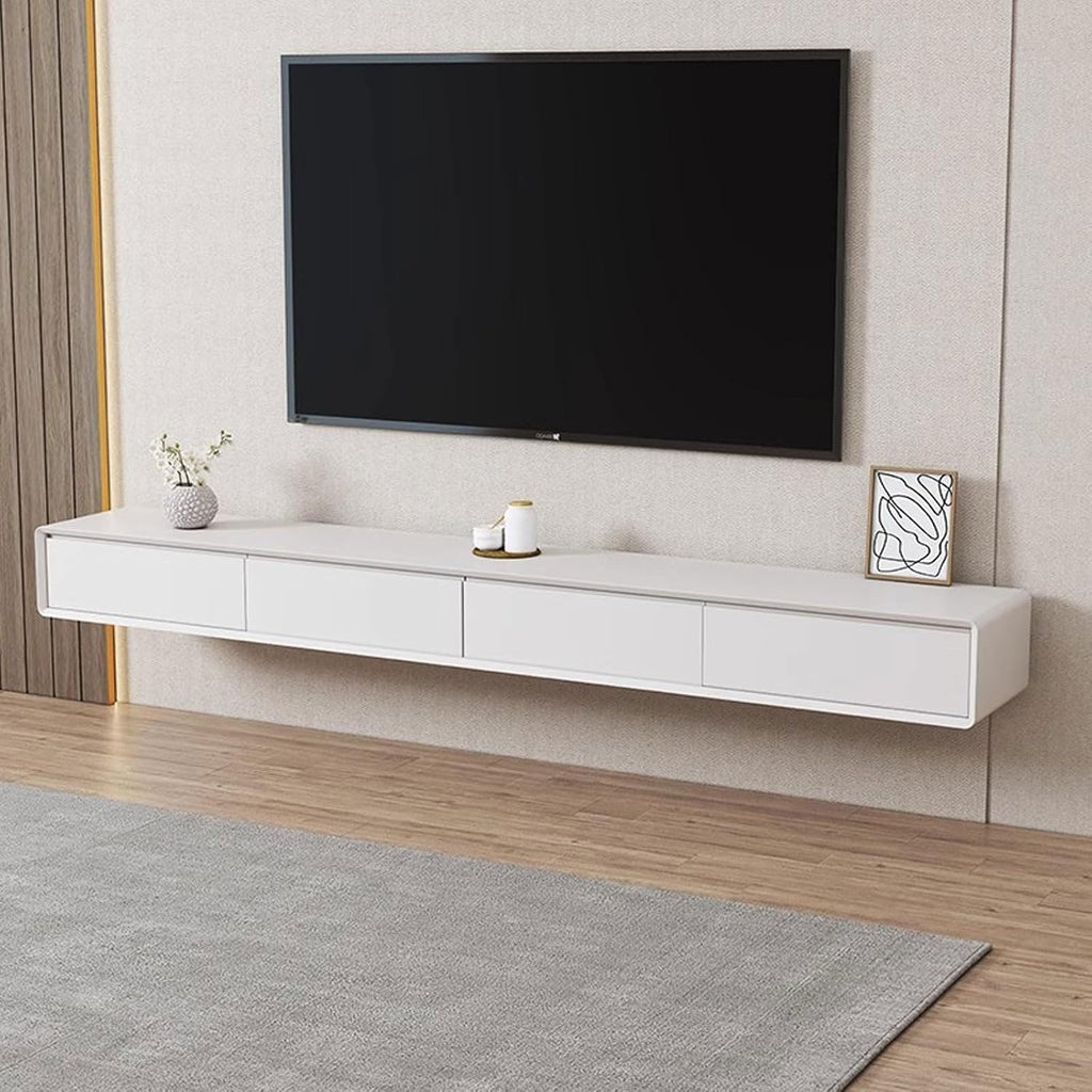 Wall Mounted TV Cabinet Floating Shelf Wall Shelf Home Entertainment Center TV Stands Media Storage Shelf TV Stands Audio-Visual Equipment Shelves with Drawer TV Background Wall Decoration Shelf