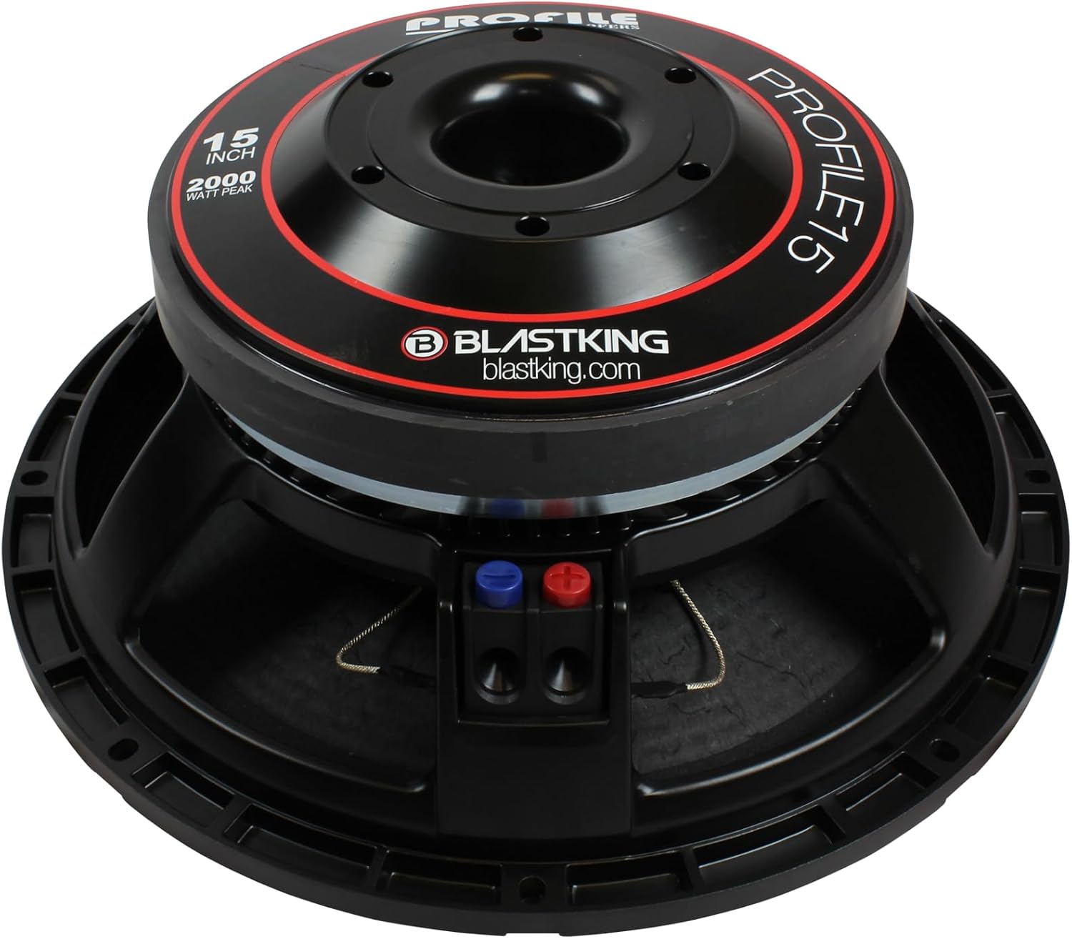 Blastking PROFILE15 15' 2000W High Output Woofer – 4' Voice Coil, 8 Ohm, Ferrite Magnet – Pro Audio Subwoofer Replacement Speaker for PA, DJ, Bass Cabinets