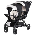 Baby Trend Sit N' Stand Tandem Double Stroller 2.0 DLX and 5 Point Safety Harness, Shaded Canopy, Storage Compartment, and 2 Cup Holders, Modern Khaki