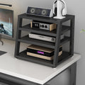 2/3/4-Tier AV Media Stand Desktop or Floor-Standing Audio Rack CD Player Stand Home Corner Stereo Equipments Components Cabinet Multi-Function Open Storage Shelf with Wooden Shelves(A-4 Tier,40cm(15.7