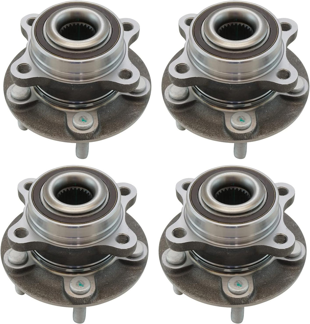 TRQ 2 Piece Wheel Bearing & Hub Assembly Set Compatible with 2013-2020 Ford Fusion 2013-2015 Lincoln MKZ