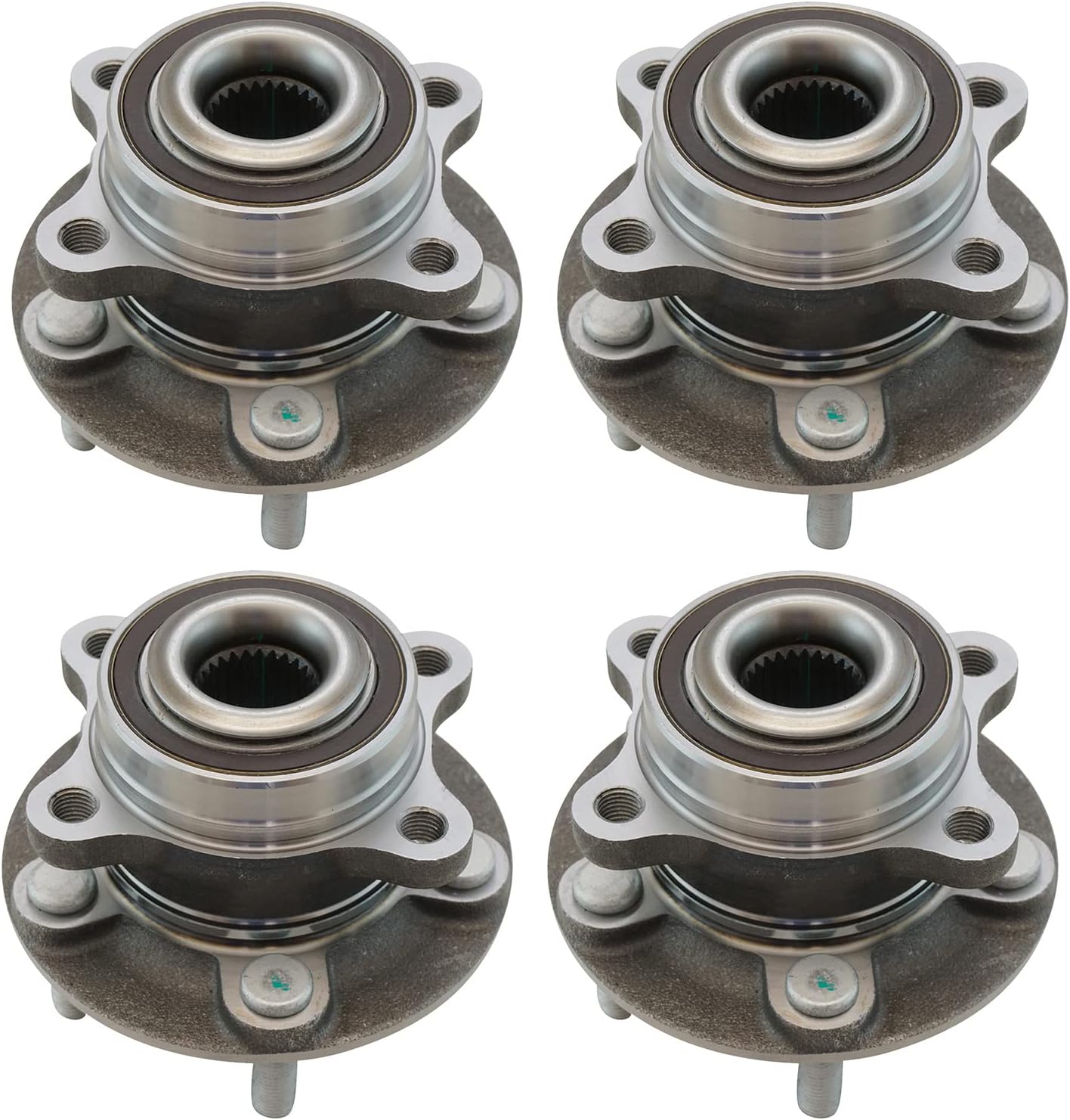 TRQ 2 Piece Wheel Bearing & Hub Assembly Set Compatible with 2013-2020 Ford Fusion 2013-2015 Lincoln MKZ
