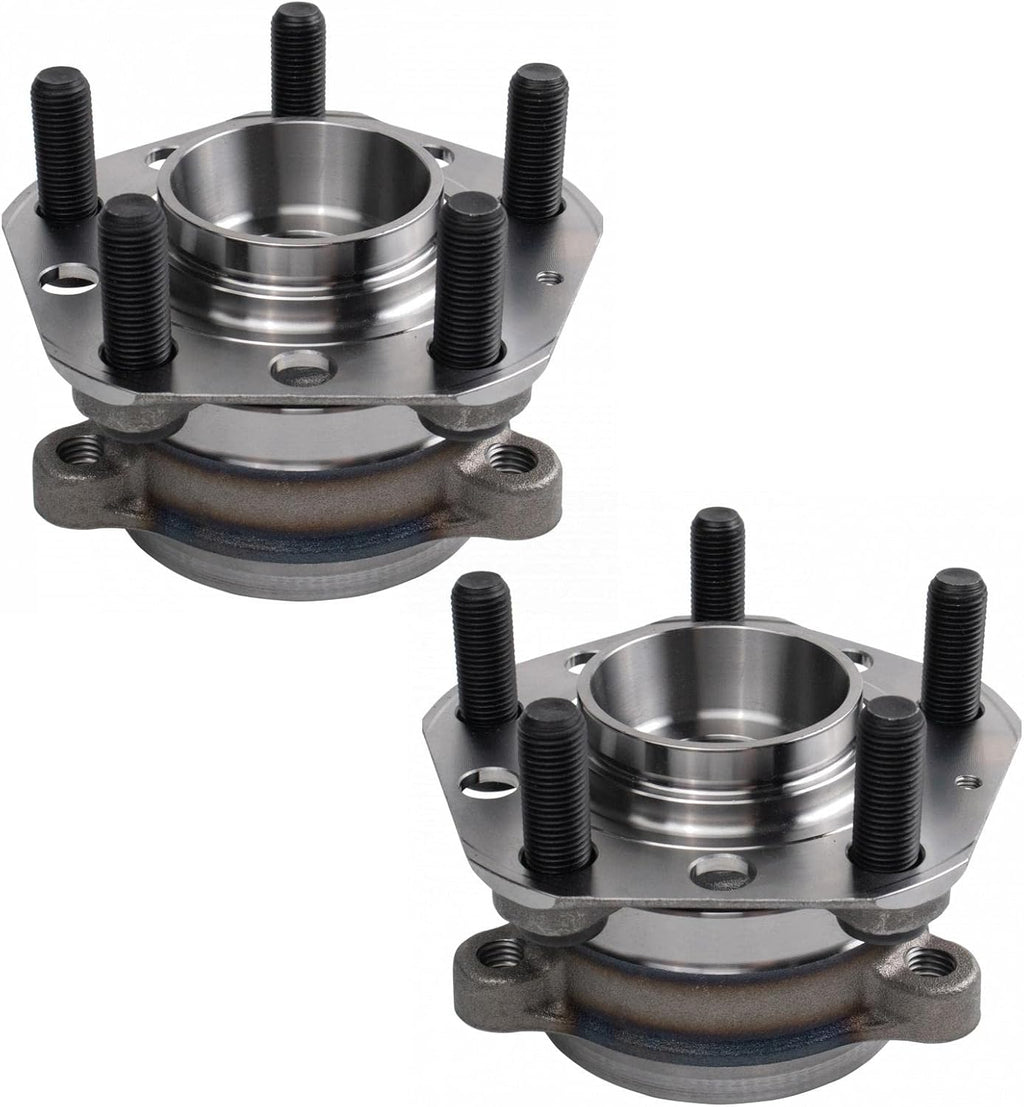TRQ Rear Left and Right Wheel Bearing and Hub Assembly Set 2 Piece Compatible with 2017-2020 Tesla 3