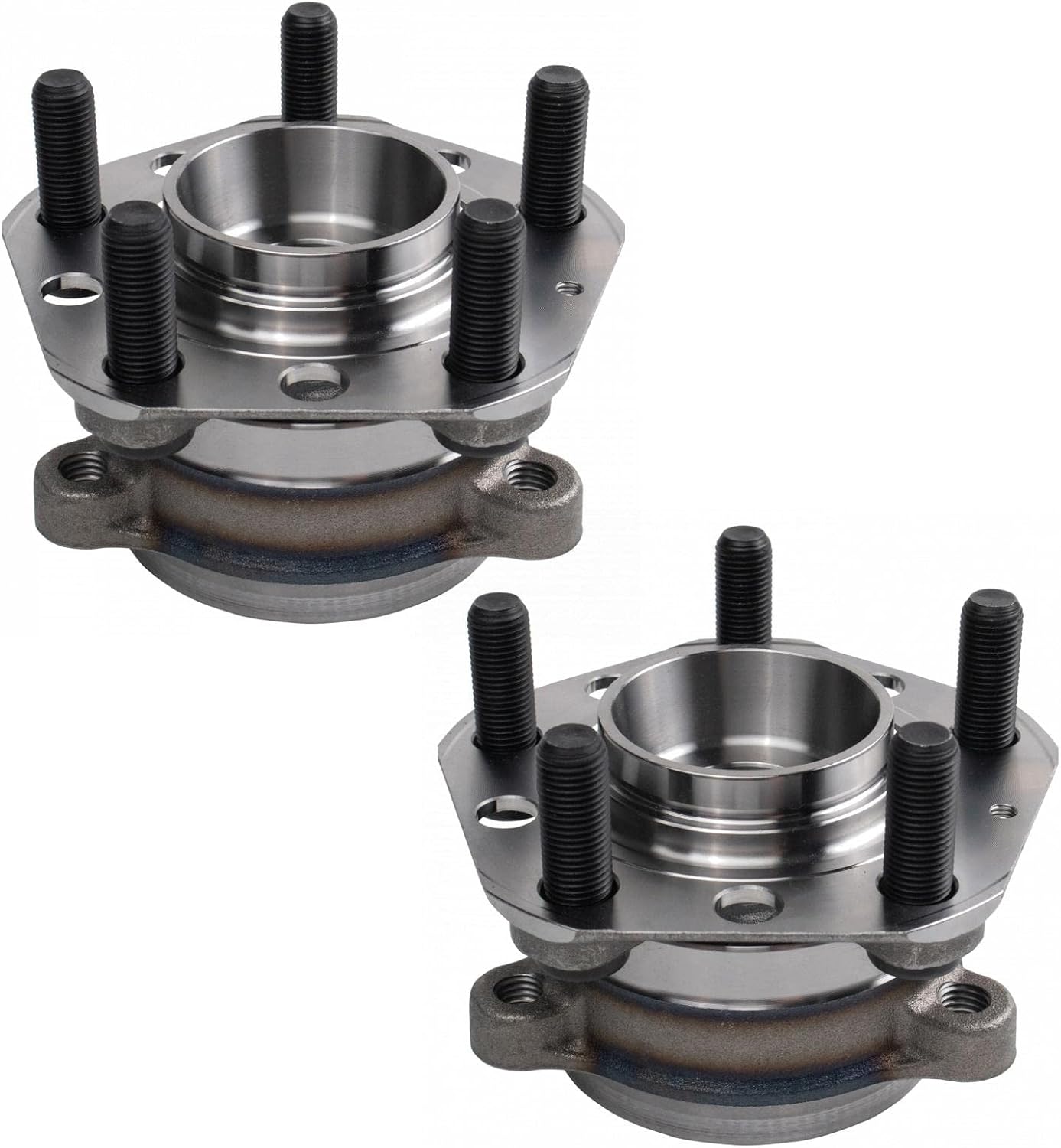 TRQ Rear Left and Right Wheel Bearing and Hub Assembly Set 2 Piece Compatible with 2017-2020 Tesla 3
