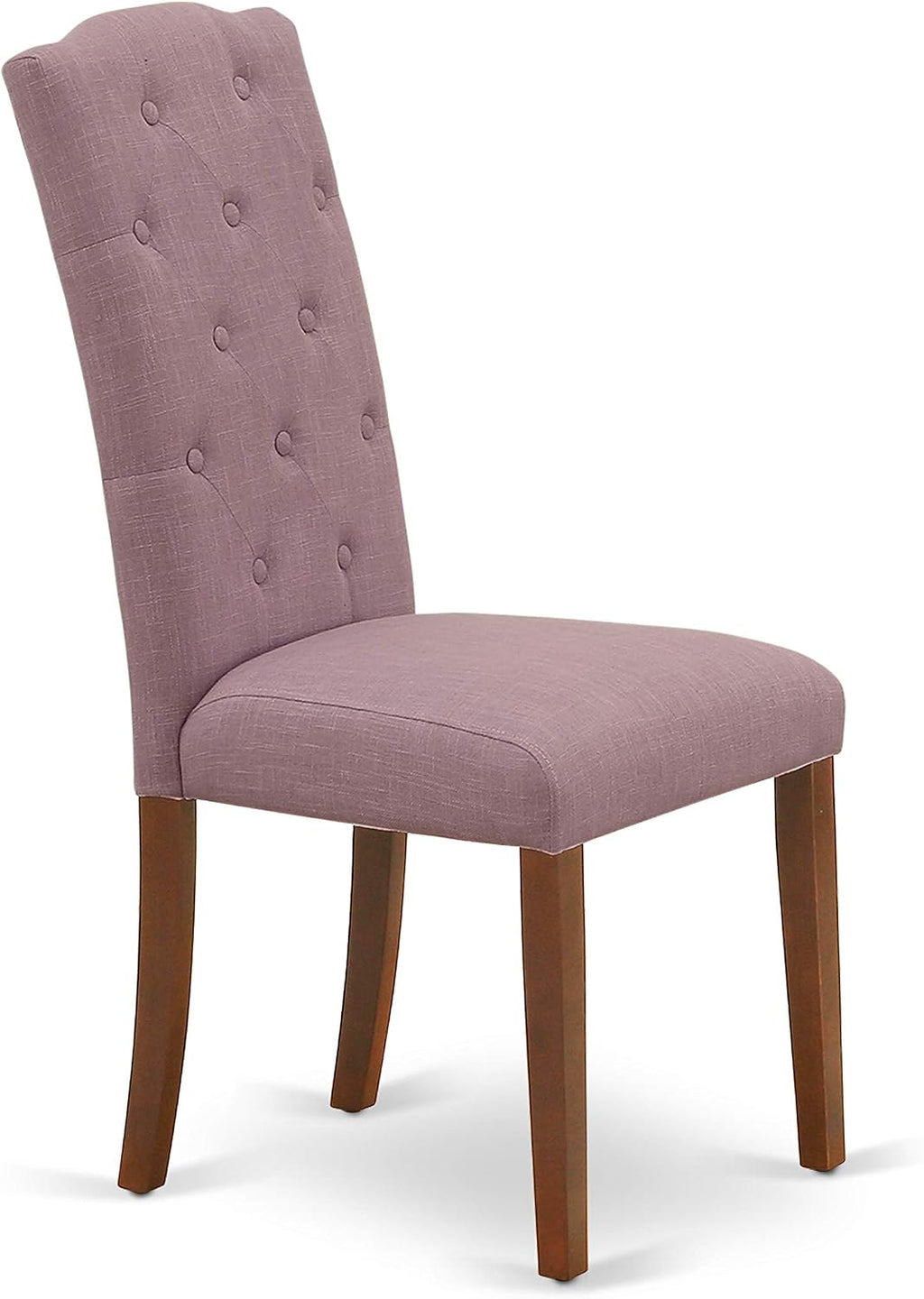 East West Furniture 1NDCE3-MAH-10 3 Piece Modern Dining Table Set Contains a Rectangle Wooden Table with Dropleaf and 2 Dahlia Linen Fabric Parson Dining Chairs, 30x48 Inch, Mahogany