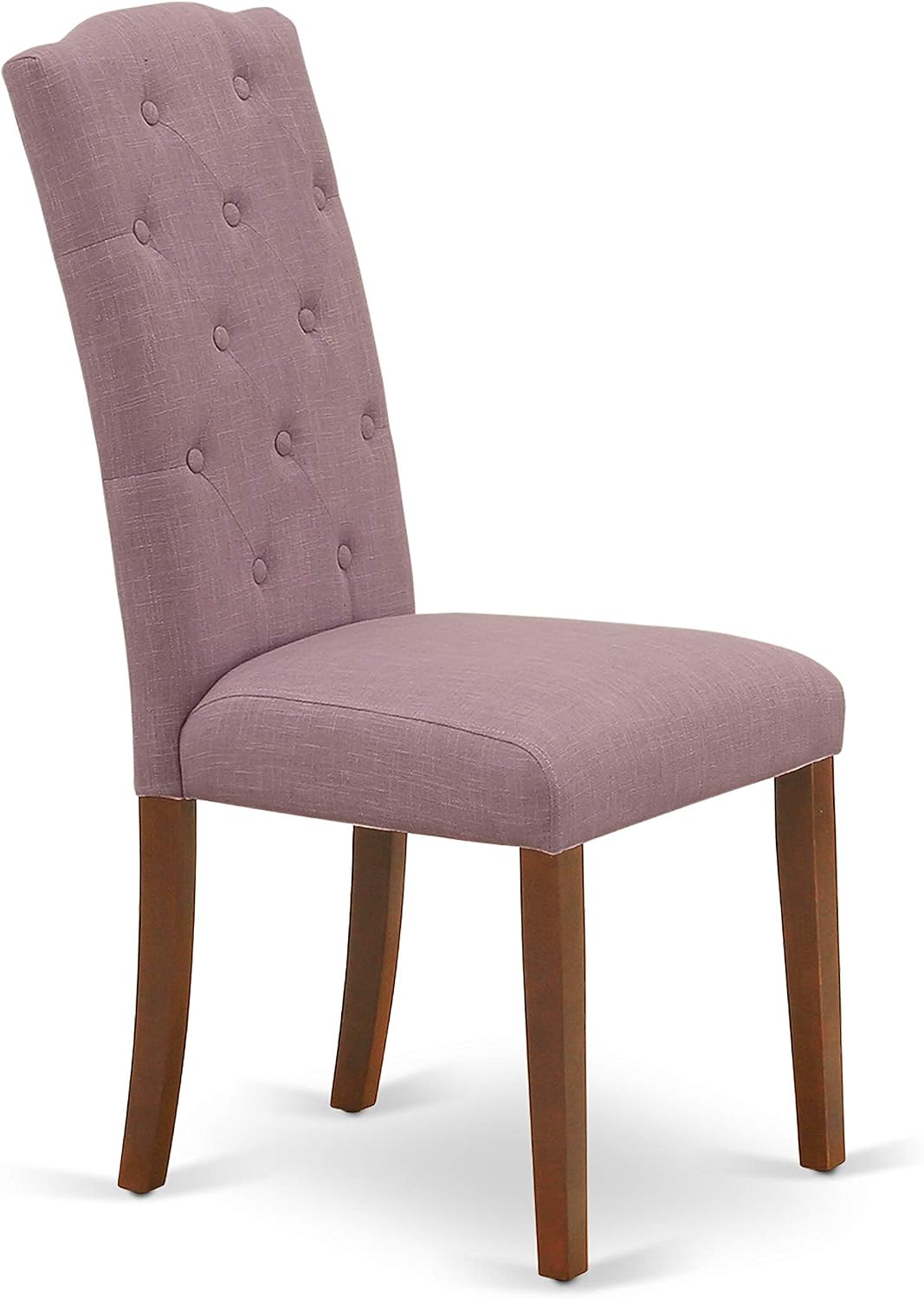 East West Furniture 1NDCE3-MAH-10 3 Piece Modern Dining Table Set Contains a Rectangle Wooden Table with Dropleaf and 2 Dahlia Linen Fabric Parson Dining Chairs, 30x48 Inch, Mahogany