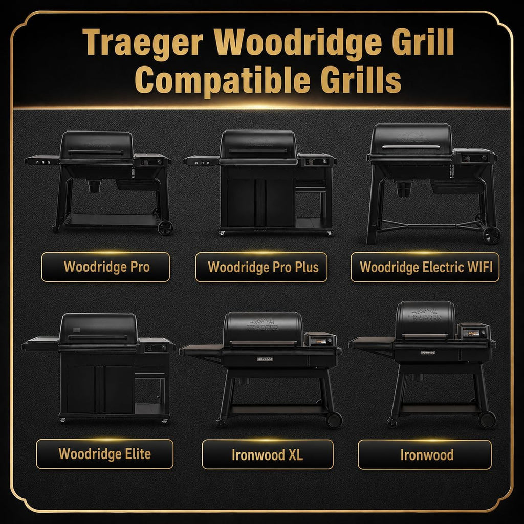 QuliMetal Foldable Front Shelf for Traeger WOODRIDGE PRO, 27.93' Grill Prep Table with Cutting Board, Stainless Steel Basin and Lid, BBQ Front Shelf Accessory