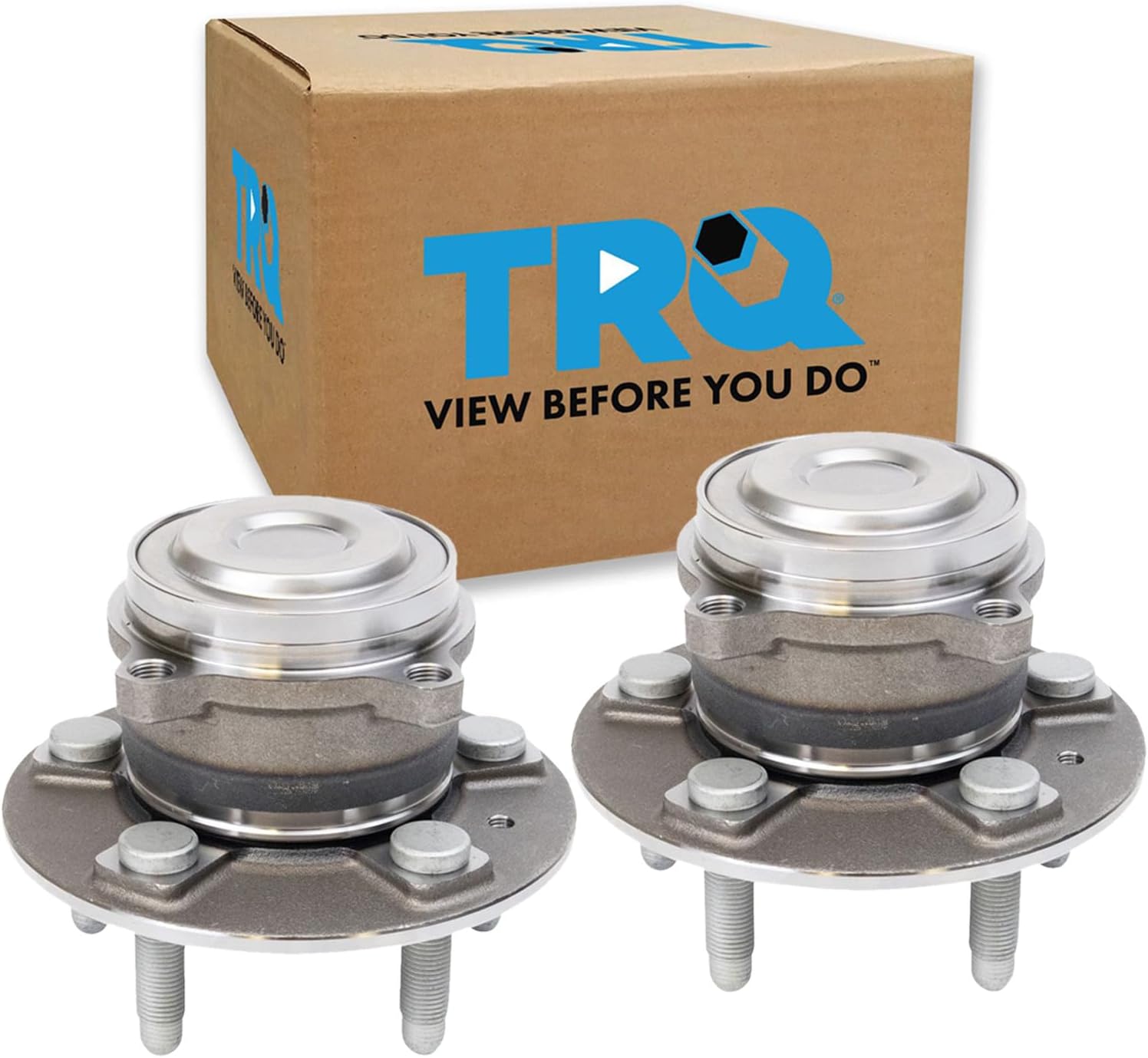 TRQ Front Left and Right Wheel Bearing and Hub Assembly Set 2 Piece Compatible with 2012-2016 Tesla S