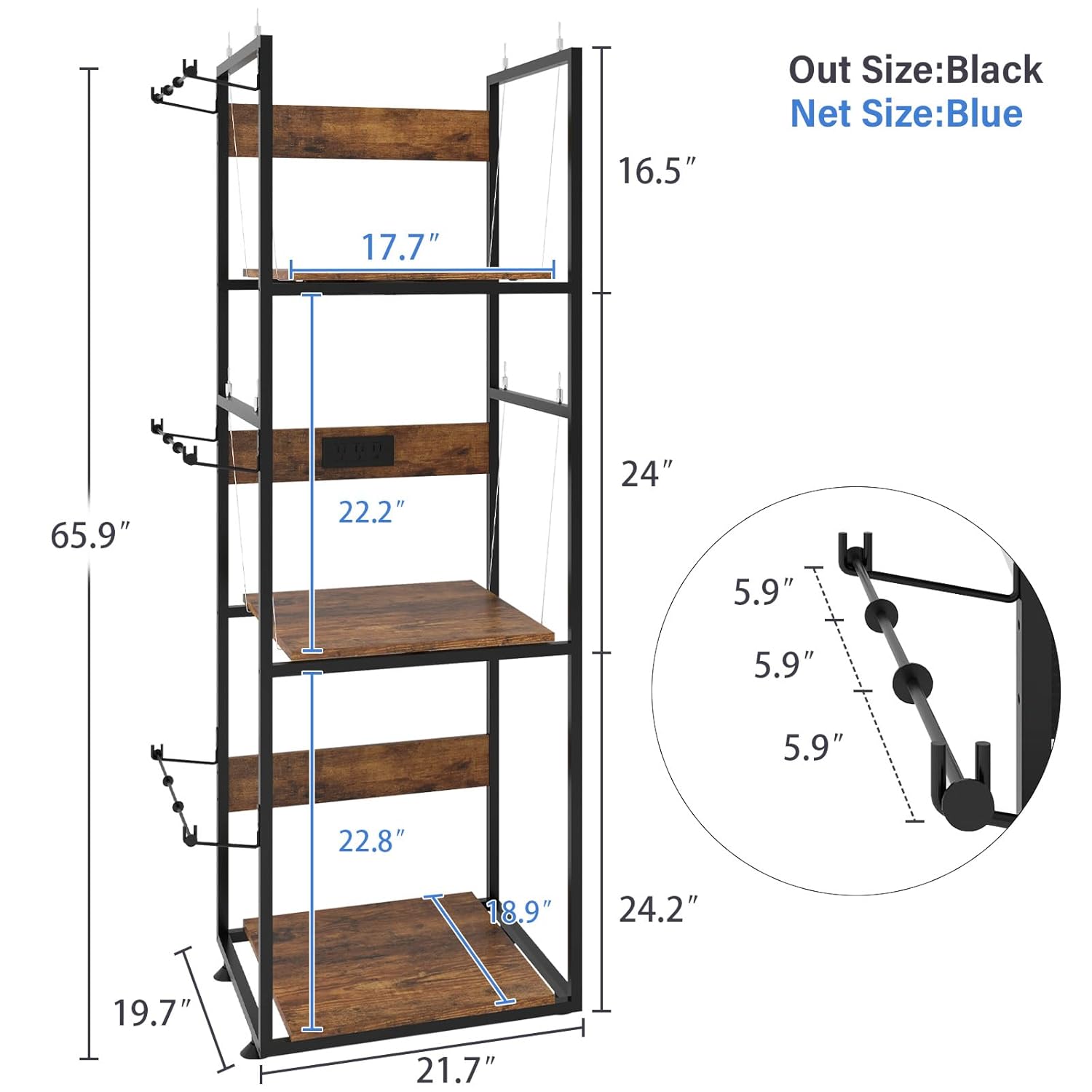PUNCIA 3-Tier 3D Printer Stand with Filament Storage, Heavy Duty Workbench Rack – Compatible with FDM/SLA, Studio, Workshop, Office Use, Space-Saving Organizer for Multiple Filament Types