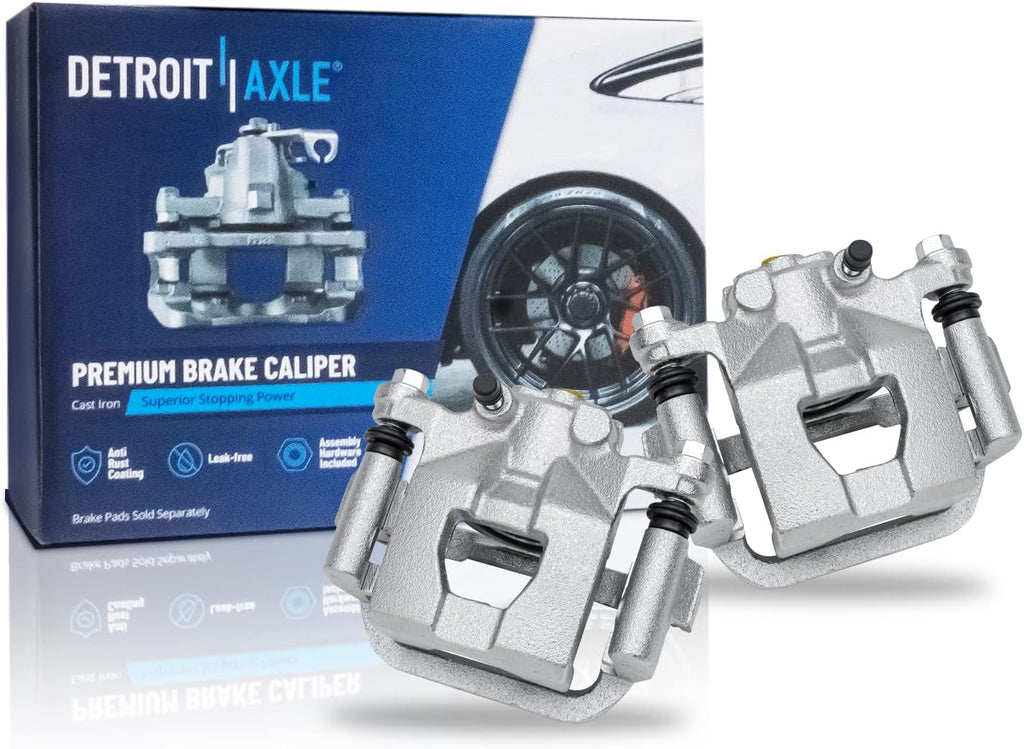 Detroit Axle - Brake Kit for 2007-2013 Nissan Altima Disc Brake Rotors Ceramic Brakes Rear Brake Calipers 2008 2009 2010 2011 2012 Replacement [11.65 inch Front and 11.46 inch Rear Rotors]