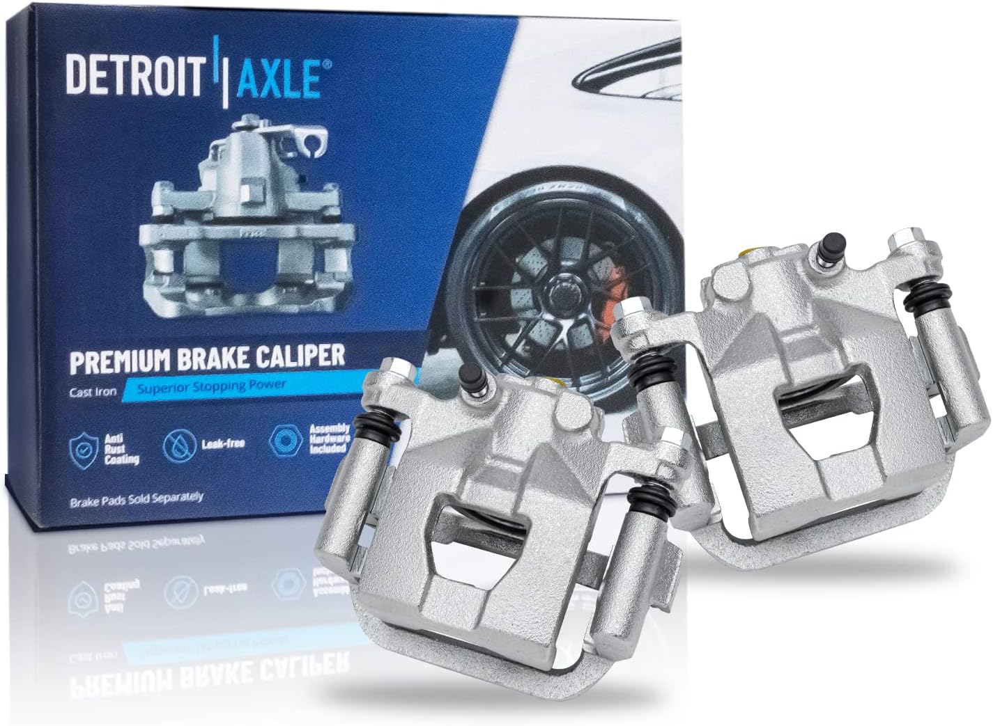 Detroit Axle - Brake Kit for 2007-2013 Nissan Altima Disc Brake Rotors Ceramic Brakes Rear Brake Calipers 2008 2009 2010 2011 2012 Replacement [11.65 inch Front and 11.46 inch Rear Rotors]