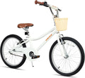 WEIZE Girls Bike for 6-14 Years Old, 20 24 Inch Kids Bike with Basket and Kickstand, Retro Style Childrens Bicycle for Teen Girls, Lightweight Steel Frame, Multiple Colors