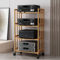 Adjustable HiFi Stand & Audio Rack - Large Capacity 4-Tier Media Cabinet for Stereo System, Heavy Duty AV Furniture, Easy Assembly, Stylish Design, 123cm Tall, W-70CM