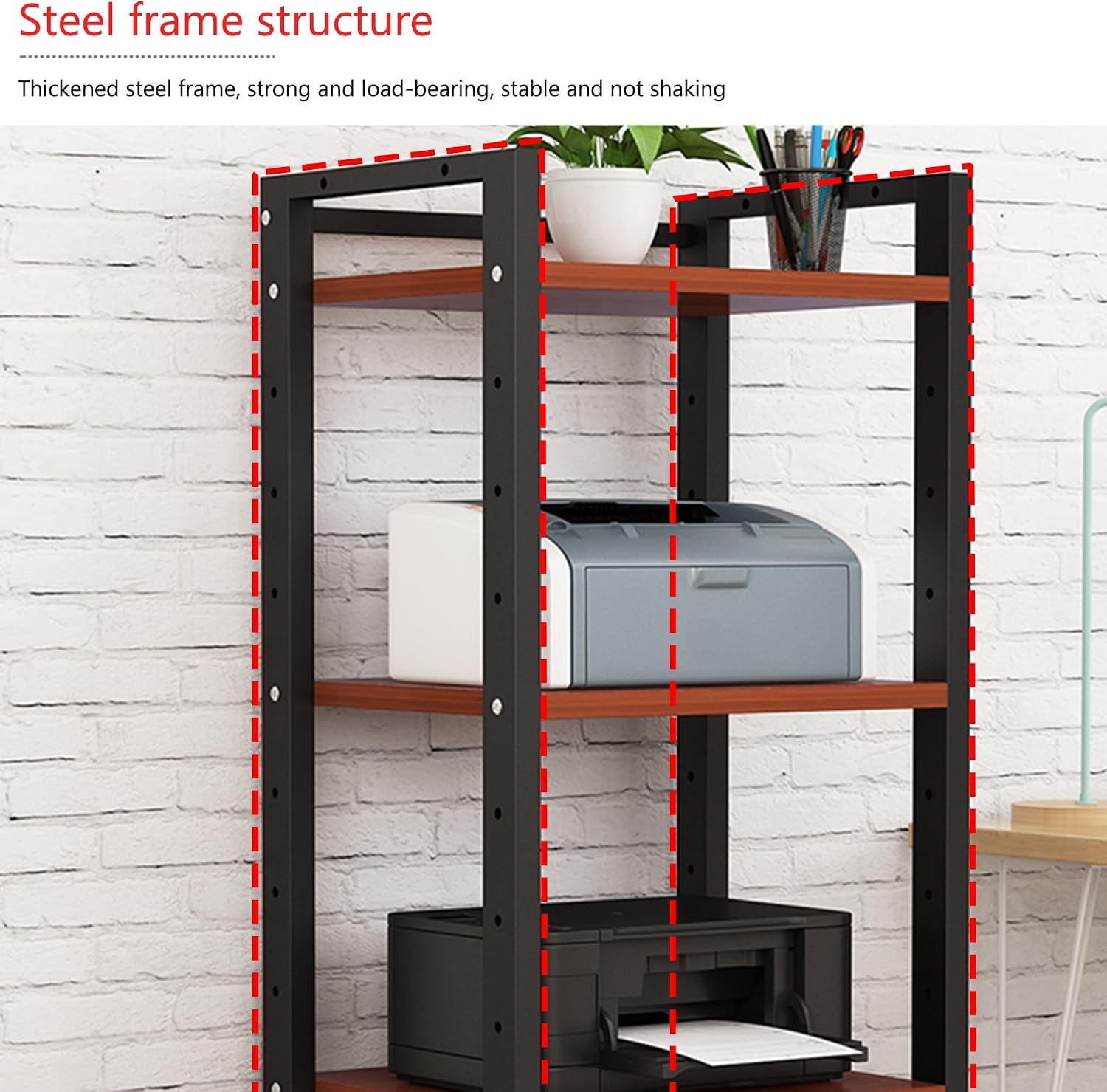 Modern Media Storage Cabinet - Adjustable Audio Rack & Stereo AV Stand with 5/6/7 Shelves for Video Game Console, Home Theater & Office Organization (Wood Finish)