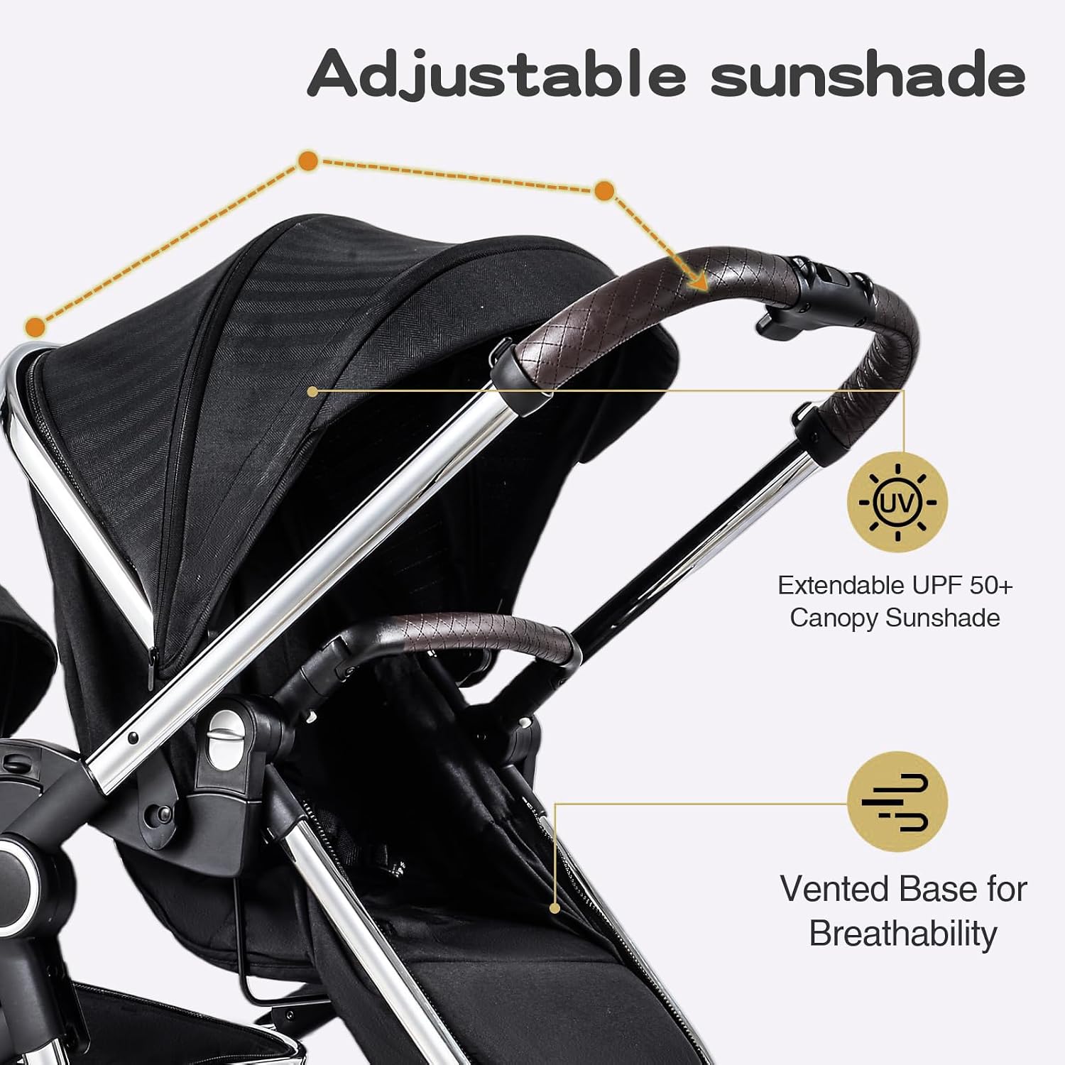 Double Stroller for Twins Infants and Toddlers, Foldable Tandem, Convertible Twin to Single Stroller, Compact Light Weight, Ages 0-3 Years