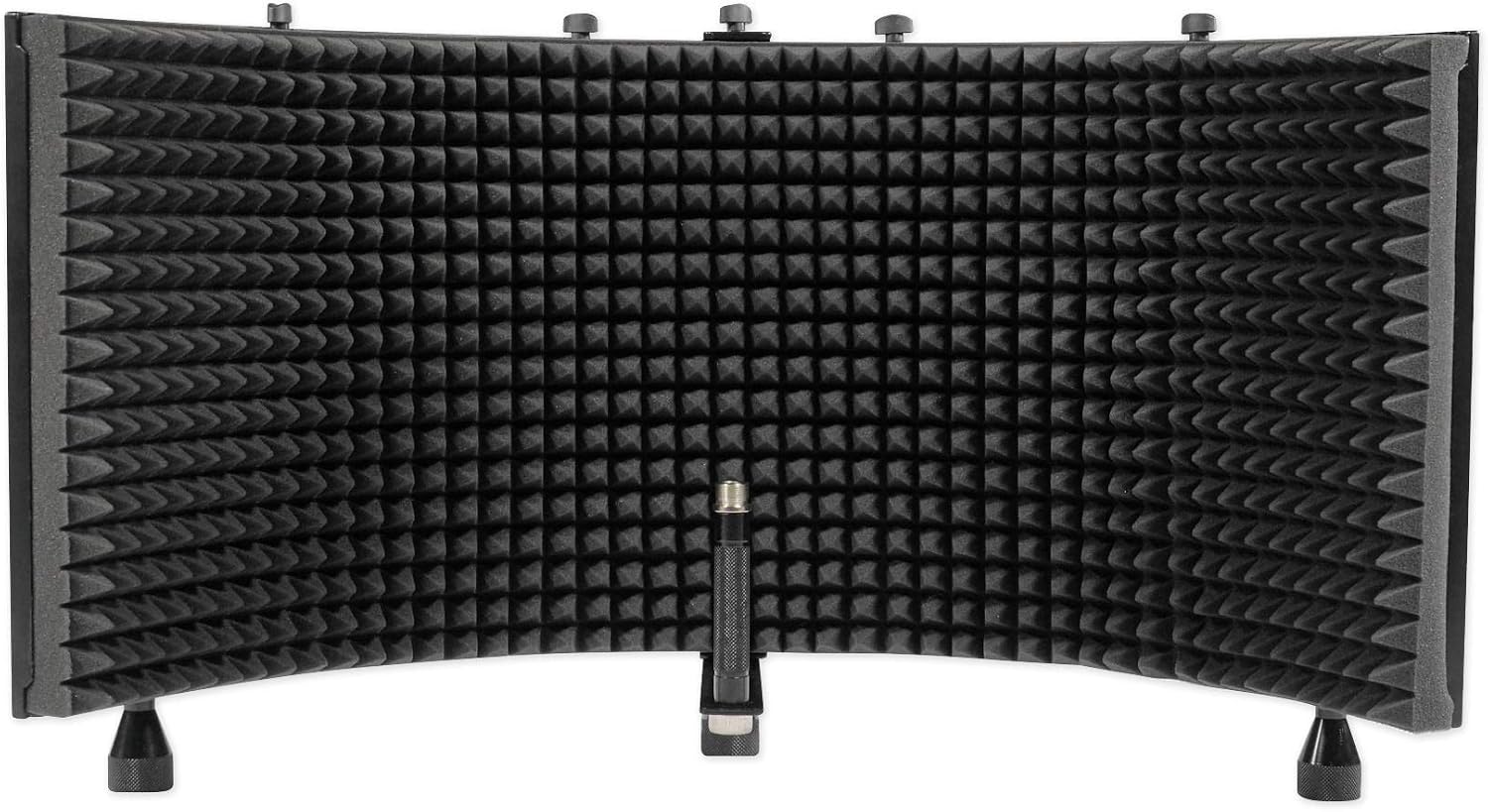 Rockville Recording Studio Bundle: Rockshield 3 Mic Isolation Shield W/Sound Dampening Foam, Rcm Pro Condenser Microphone, Pro-M50 Headphones, Rves05 Tripod Stand, 4-Items