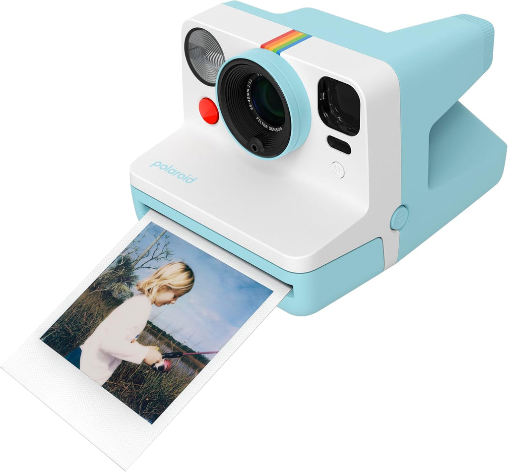 Polaroid Now 3rd Generation I-Type Instant Camera + Film Bundle - Now Arctic Blue Camera + 16 Color Photos (6644)