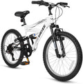 WEIZE Kids Mountain Bike, Kids' Bicycles for 6-14 Years Old Boys Girls with Dual Full Suspension, 6 Speeds Drivetrain, High-Carbon Steel Frame, Ideal for Young Riders and Adventurers