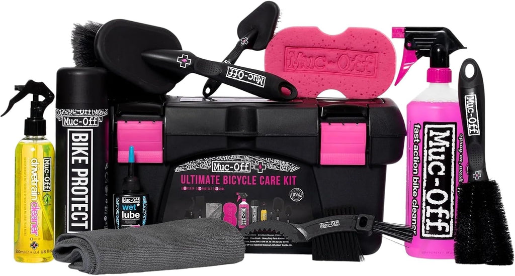 Muc Off Ultimate Bicycle Cleaning Kit - Must-Have Kit to Clean, Protect and Lube Your Bike - Includes Bike Cleaner, Bike Protect, Brushes and More