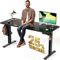 SIAGO Electric Standing Desk Adjustable - 55 x 24 Inch Sit Stand up Desk with 0.8 Inch Thick Tabletop - Adjustable Height Table with 3 Memory Preset, Cable Management for Home Office