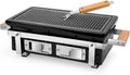 ONLYFIRE GRILLS Charcoal BBQ Hibachi Grill with Grid Lifter, Portable Yakitori Grill with Stainless Steel Grate, Barbecue Stove for Outdoor Camping Picnic Patio Backyard Cooking, GS306