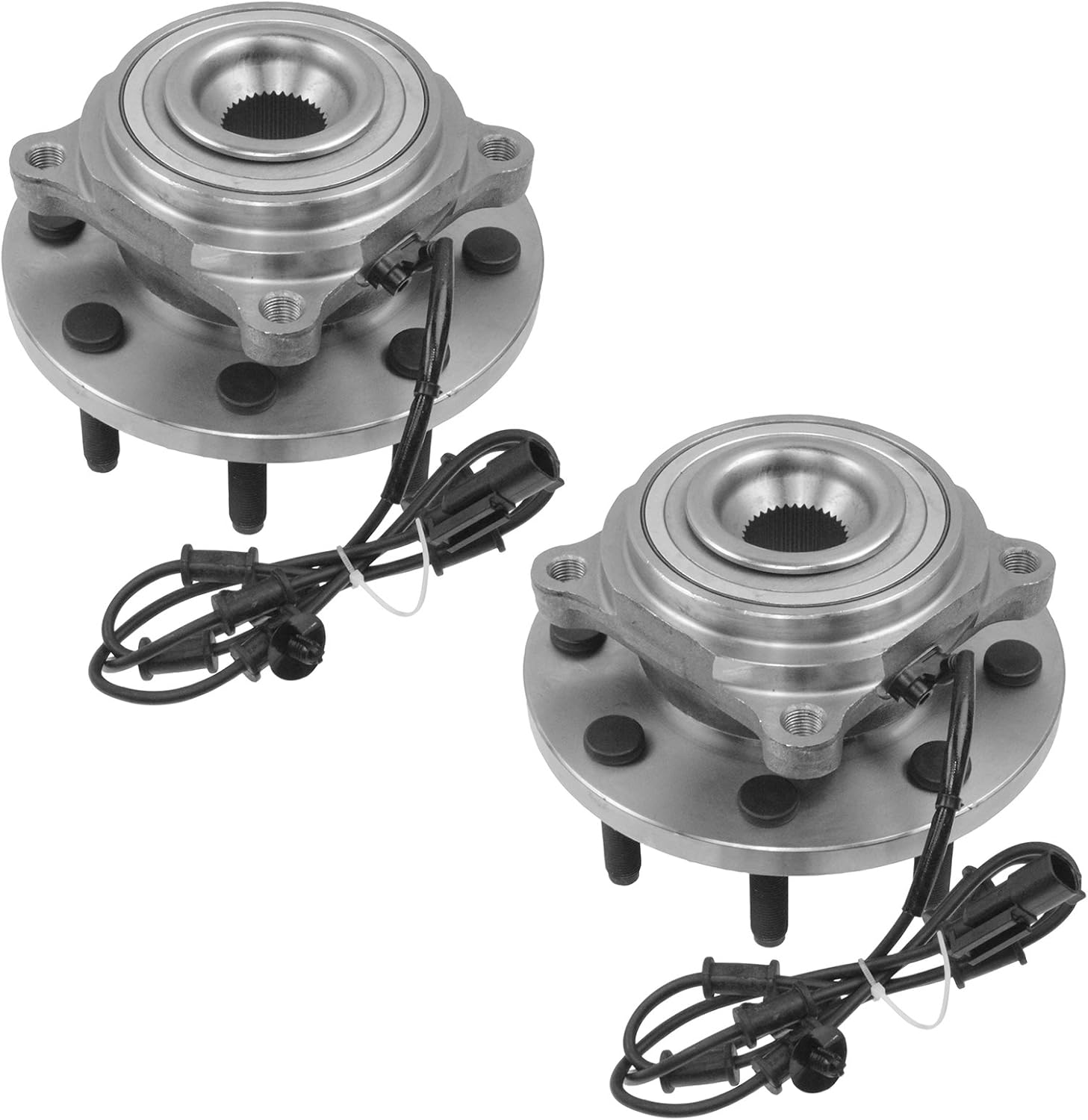 TRQ Front Left and Right Wheel Bearing and Hub Assembly Set 2 Piece Compatible with 2009-2010 Dodge Ram 2500 4WD 2009-2010 Ram 3500 4WD 2011 Ram 2500 4WD 2011 3500 4WD