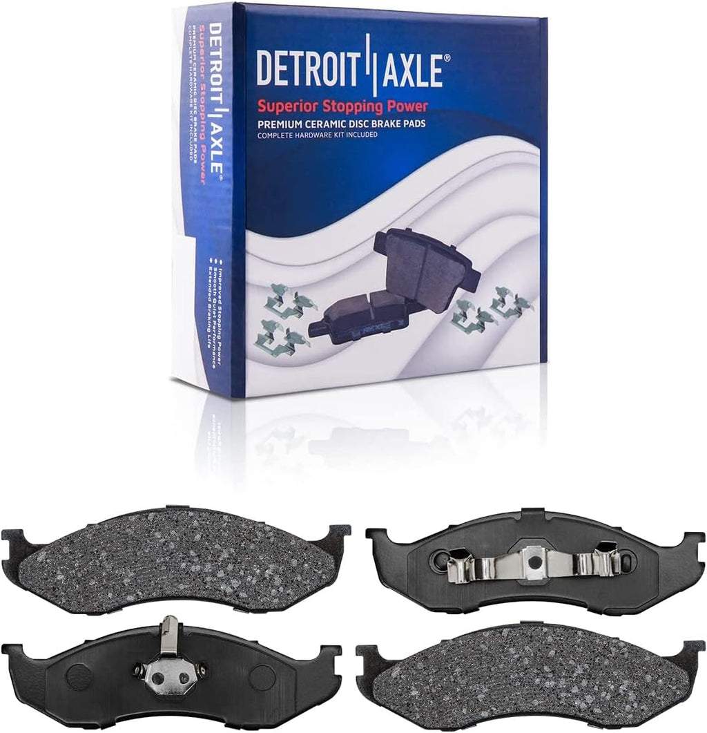 Detroit Axle - Brake Kit for 94-98 Jeep Grand Cherokee Replacement 1994 1995 1996 1997 1998 Disc Brake Rotors Ceramic Brakes Pads Front and Rear