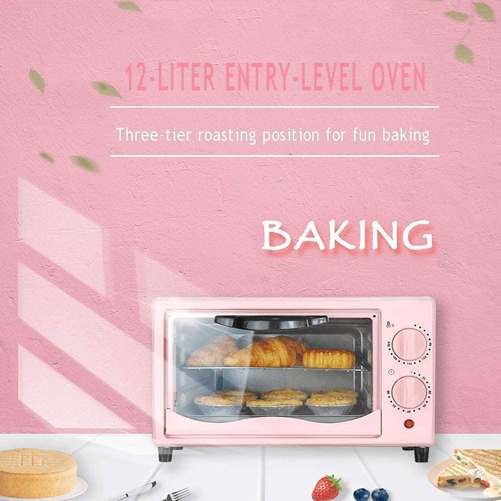 oven mini oven air fryer oven 12L Mini Oven,Multi-Function Convection Countertop Toaster Oven Electric Toaster Oven Toaster Ovens Countertop Toaster Oven Air Fryer, (Color : Pink) ( Color : Pink , S
