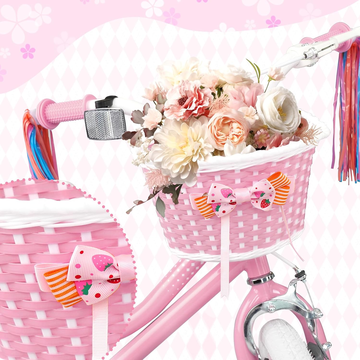 Glaf Toddler Girls Bike for Age 2-9 Years Old 12 14 16 Inch Girls Bike with Training Wheels and Doll Seat Kids Bike Bicycle with Basket