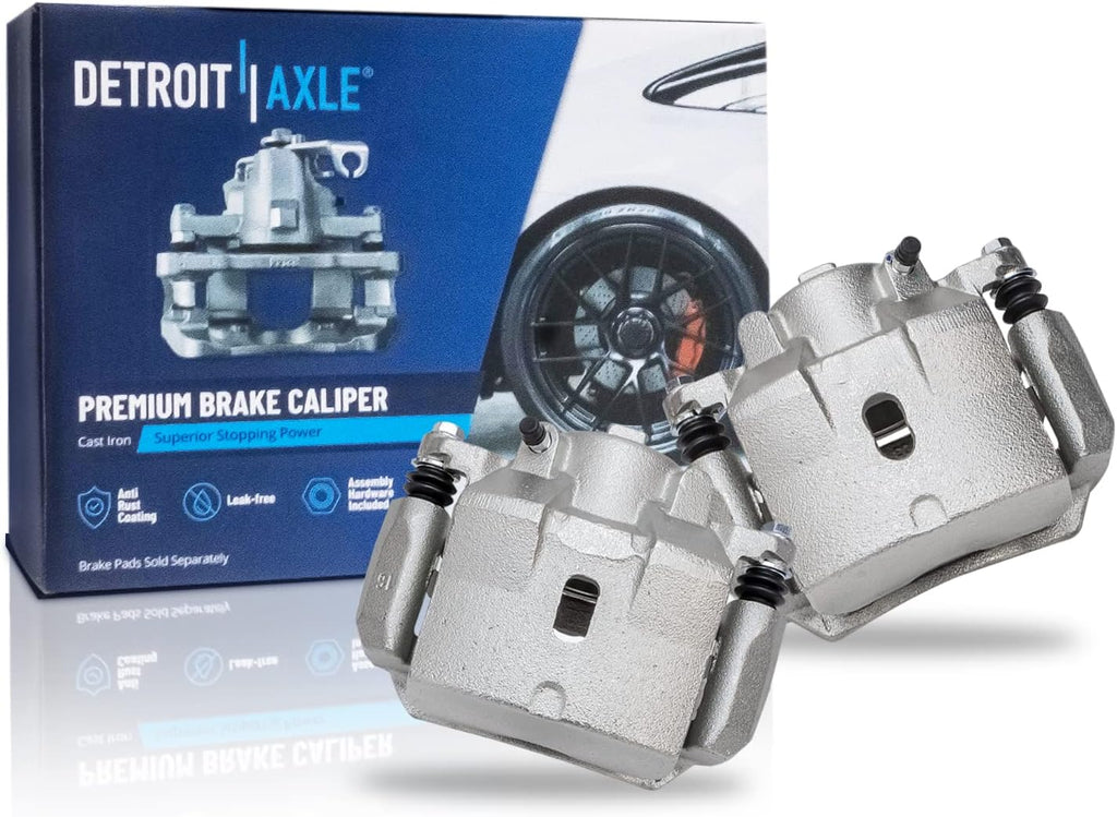 Detroit Axle - Brake Kit for Chevrolet Malibu Pontiac G6 Saturn Aura, Disc Brake Rotors Ceramic Brakes Pads and Front Brake Calipers Replacement: 11.65' inch Front &10.63' inch Rear Rotor