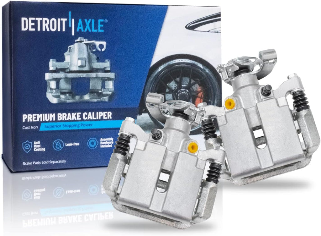 Detroit Axle - Brake Kit for 04-12 Chevrole Malibu, 06-10 Pontiac G6, 07-09 Saturn Aura, Disc Brake Rotors Ceramic Brakes Pads Rear Brake Calipers Replacement: 11.65' inch Front & 10.63' inch Rear