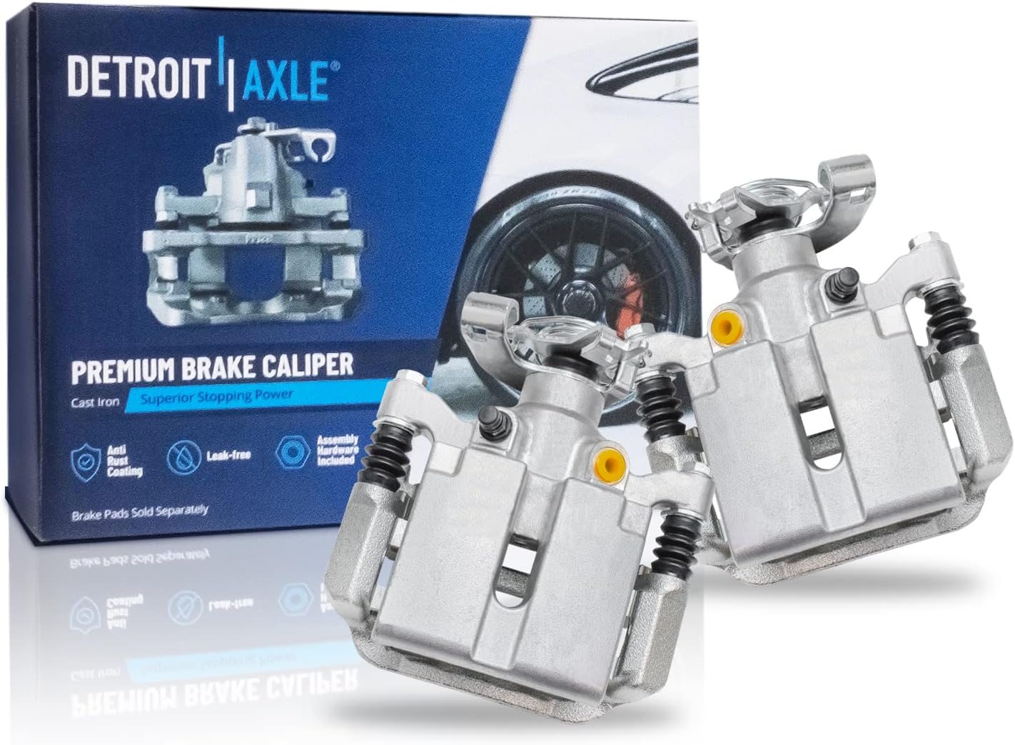 Detroit Axle - Brake Kit for 04-12 Chevrole Malibu, 06-10 Pontiac G6, 07-09 Saturn Aura, Disc Brake Rotors Ceramic Brakes Pads Rear Brake Calipers Replacement: 11.65' inch Front & 10.63' inch Rear