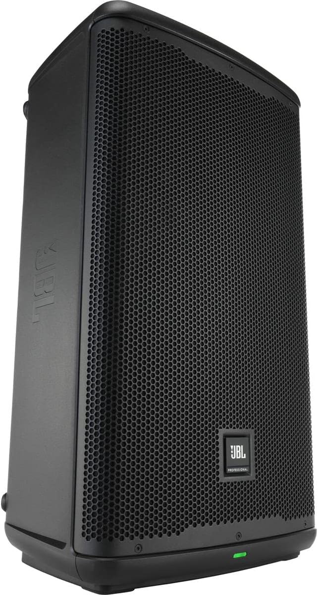 JBL 2x EON712 12' 1300W Powered Portable PA Speaker with Bluetooth and DSP Bundle with 2x Turnstile Audio Height-Adjustable Speaker Stands With Case, 2x 25' XLR Cables