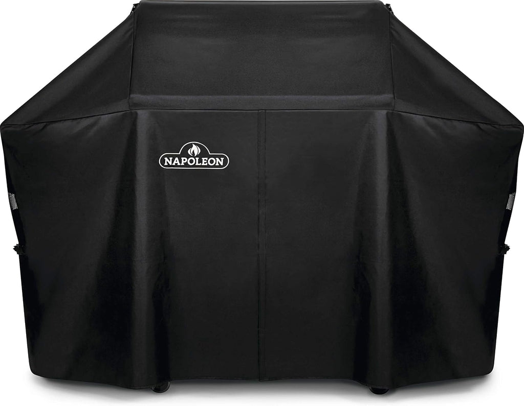 Napoleon Grill Cover for Prestige PRO 500 and Prestige 500 - Black, Water Resistant, UV Protected, Air Vents, Hook and Loop Closure, Hanging Loops, Adjustable Buckled Straps