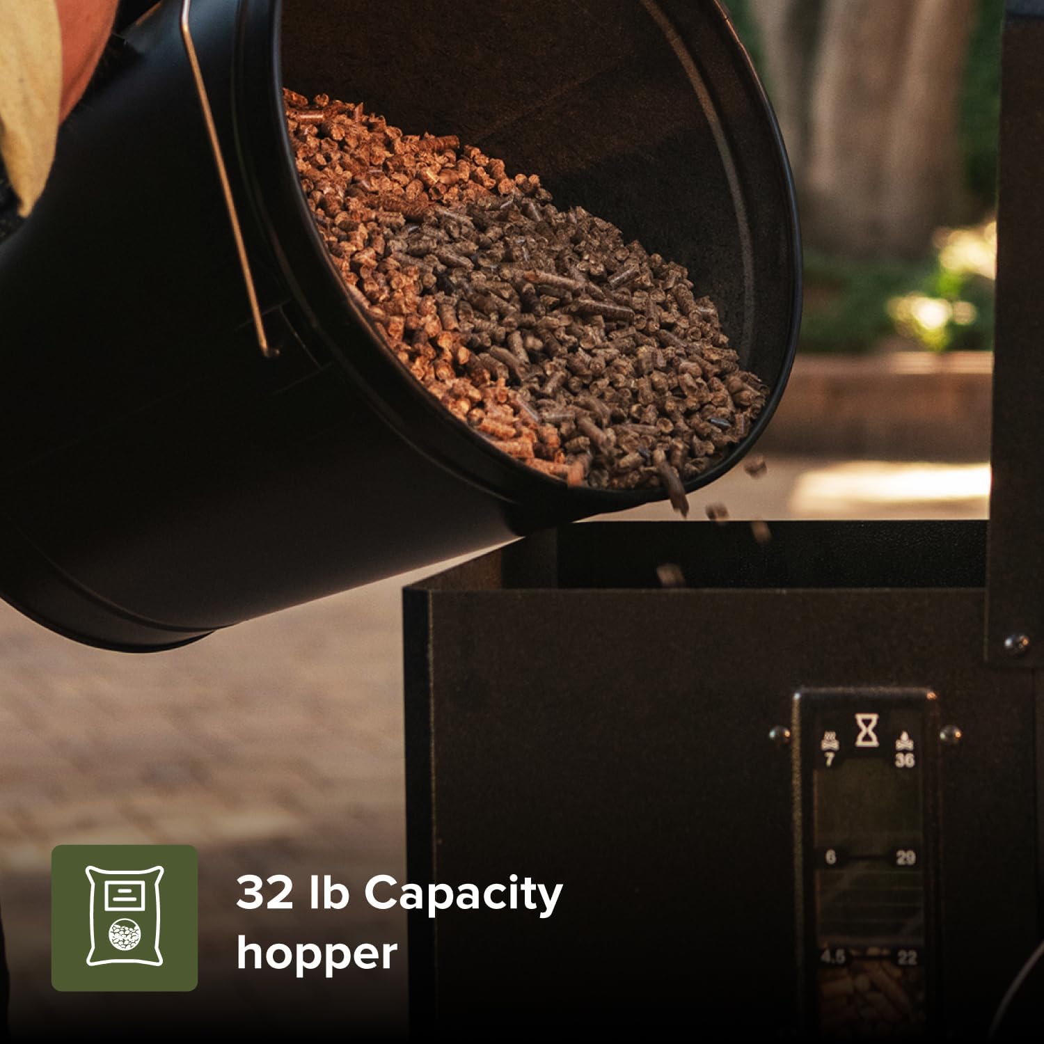 Oakford 875 Pro Pellet Gril with 824 SQ In Cooking Area, Cast Iron Grates, I-Site View Indicator, Heavy Duty Pellet Smoker Grill with Bluetooth Connectivity - 910-0512