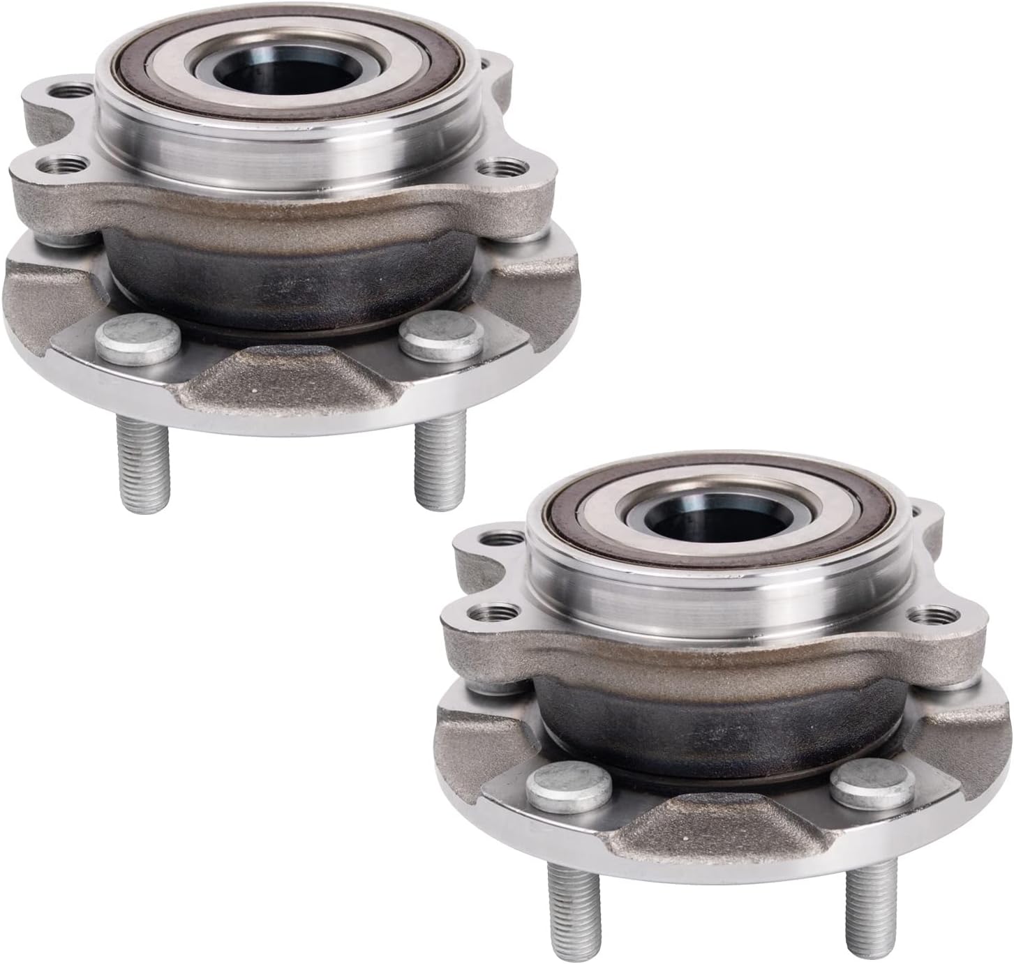 TRQ Front Left and Right Wheel Bearing and Hub Assembly Set 2 Piece Compatible with 2015-2017 Lexus NX200t 2018-2021 NX300 2015-2020 NX300h 2021 NX300h Luxury Base Model