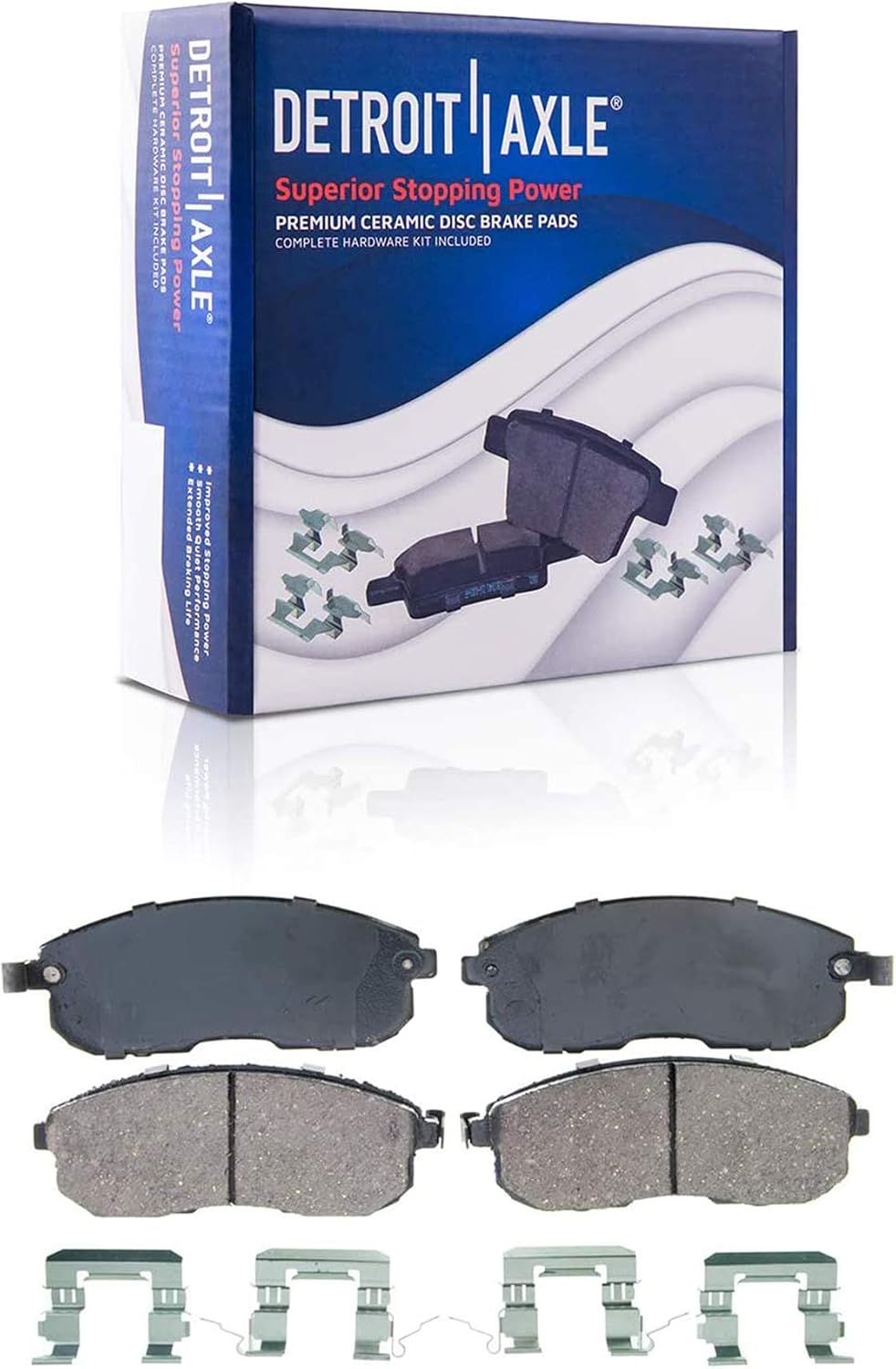 Detroit Axle - Brake Kit for 2007-2013 Nissan Altima Disc Brake Rotors Ceramic Brakes Rear Brake Calipers 2008 2009 2010 2011 2012 Replacement [11.65 inch Front and 11.46 inch Rear Rotors]