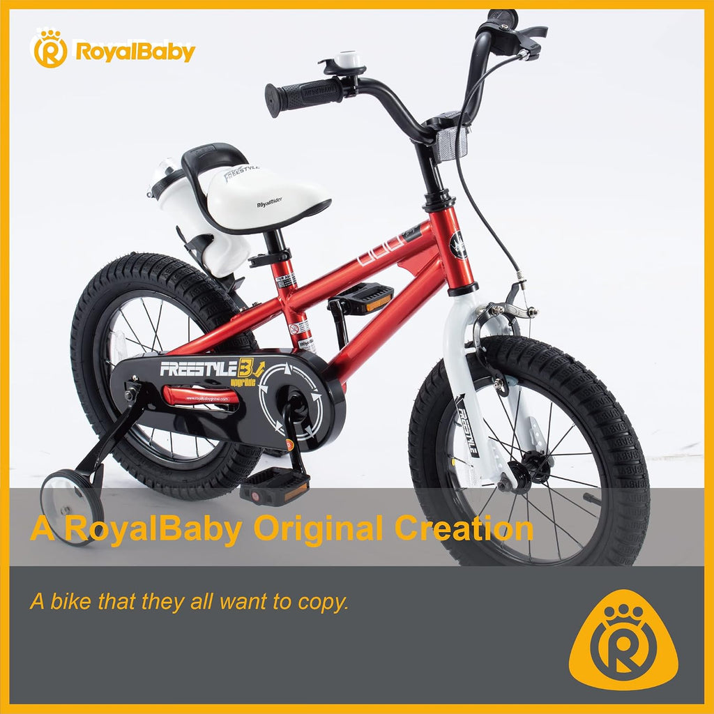 RoyalBaby Kids Bike Freestyle Classic 12 14 16 18 Inch Children Bicycle for Ages 3-10 Years Toddler to Big Kids