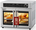 Magic Mill Ultra-Premium Air Fryer Toaster Oven Combo With Independent Dual-Zone Technology, Extra Large 32QT French Door Stainless Steel Convection Oven, Next-Gen Patent Technology, 13 accessories