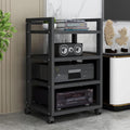 4 Tier Adjustable Audio Cabinet/Corner Bookcase, Home Theater Cabinet/Kitchen Storage Stand for DVD Player Book, Electronics Equipment Shelf (Size : Style B)