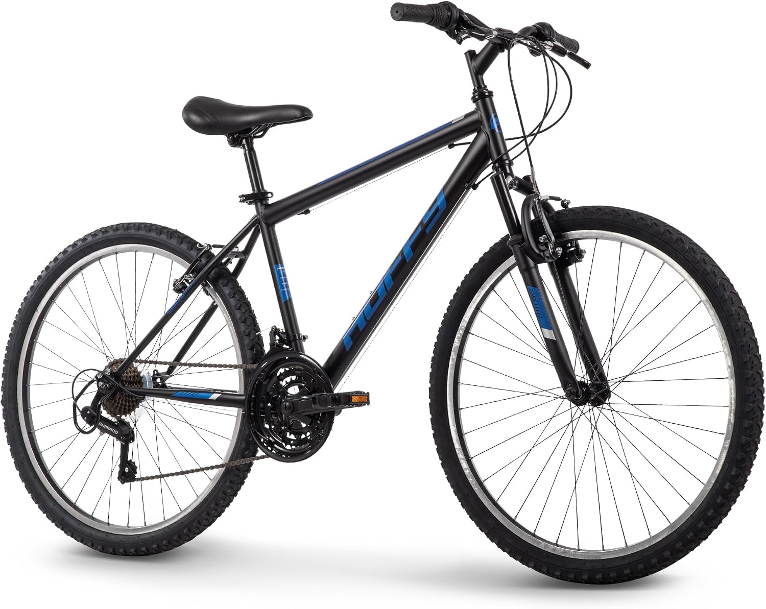 Huffy Stone Mountain Bike for Men and Women, 20'/24'/26', 6-Speed (20') or 21-Speed, Front or Dual Suspension (Varies), Multiple Colors, Adjustable Saddle, Shimano Equipped, All-Terrain Tires
