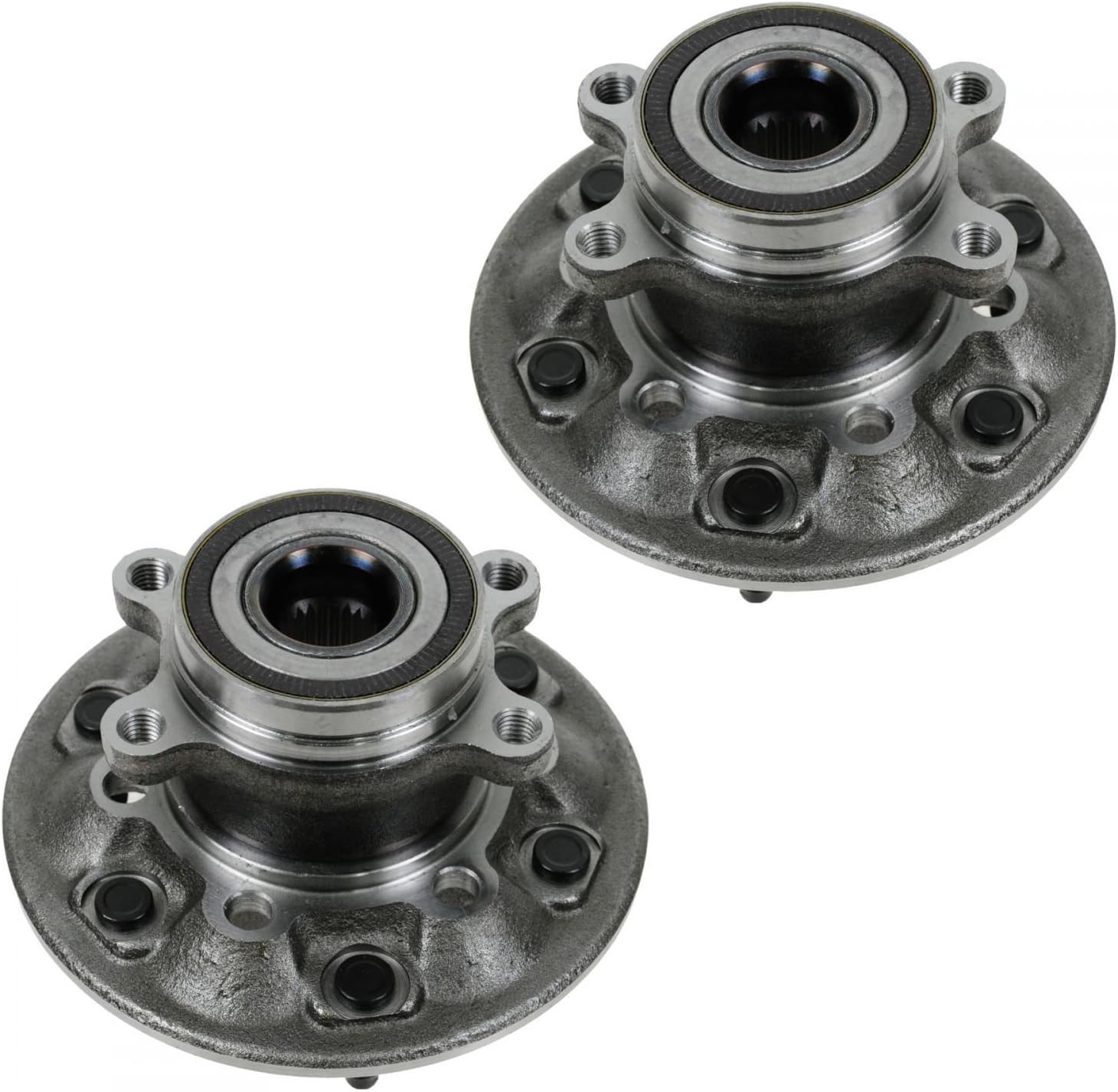 TRQ Front Driver and Passenger Side Wheel Bearing and Hub Assembly Set 2 Piece Compatible with 2009-2012 Chevrolet Colorado 4WD 2009-2012 GMC Canyon 4WD