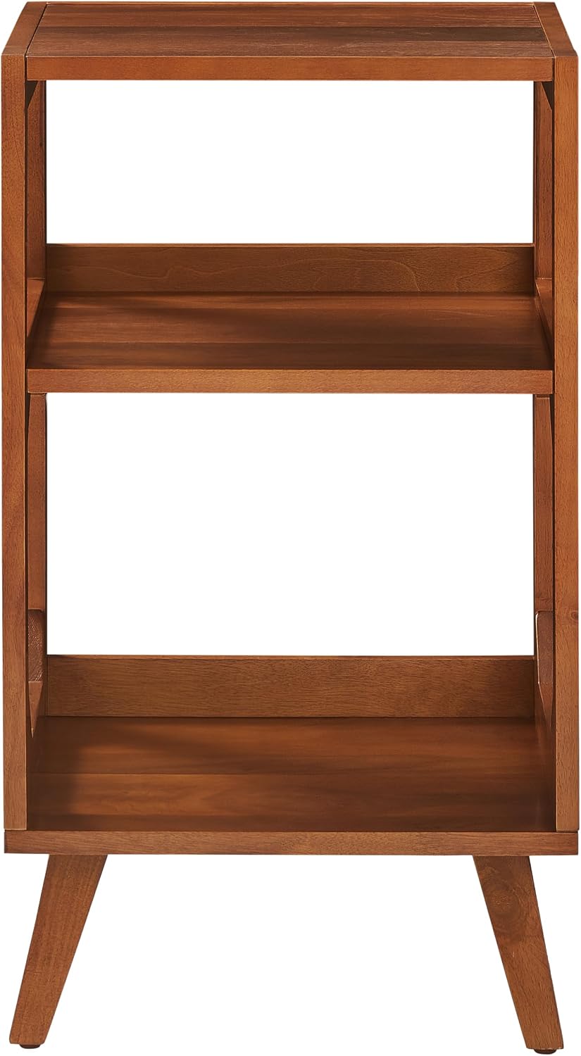 Crosley Furniture Asheville Mid-Century Modern Media Console Record Player Stand, Storage for Vinyl Records, Walnut