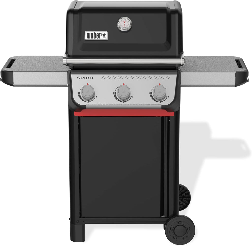 Weber Spirit E-310 Liquid Propane Gas Grill for Outdoor Cooking and BBQ, 3 Burners, Black – Porcelain-Enameled Cast-Iron Grates & Snap-Jet Ignition
