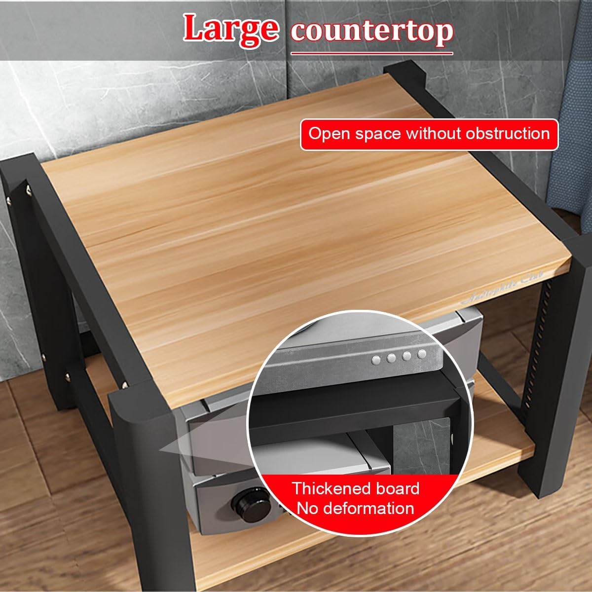 Audio Cabinet Stand, 2/3/4/5 Tier Media Rack with Height-Adjustable Shelf for DVD Players, TV Box, Game Console - Brown