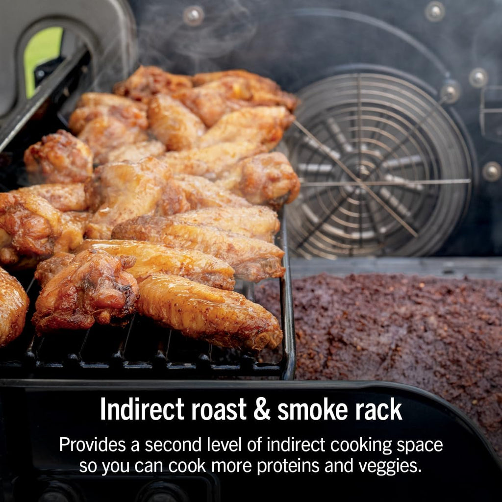 Ninja FlexFlame Grill and Smoker | Electric and Propane Grill, Roaster, BBQ Grill | 5-in-1 Cooking System | 3 Burner | Digital Control | Outdoor Cooking, Griddle, Pizza Maker | Black | PG301BK